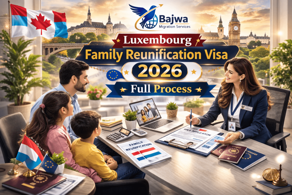 Luxembourg family reunification visa 2026 guide explaining eligibility, application steps, and visa rejection reasons for sponsored family members in Luxembourg